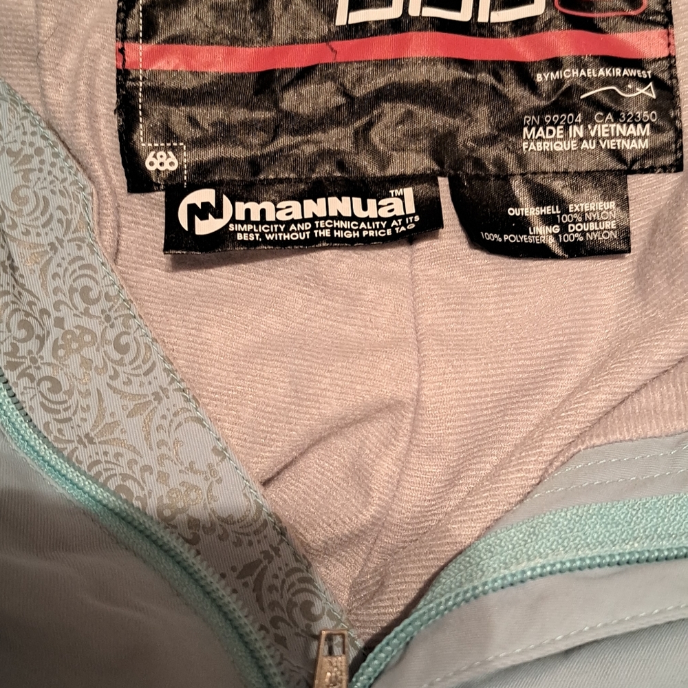 Mens medium 686 snowboard minty green pants